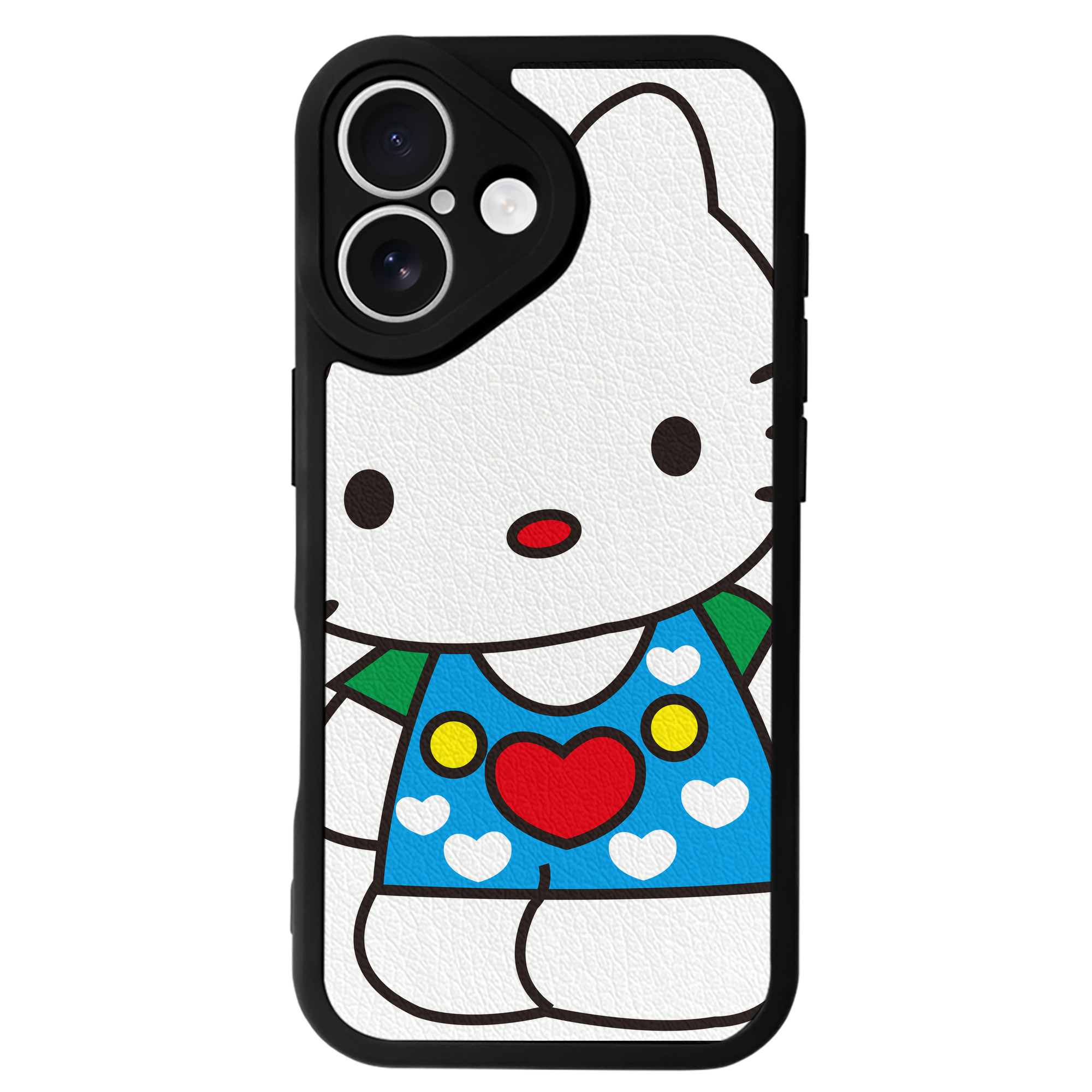 （画像用） Hello Kitty ハローキティ 【iPhone 16シリーズ対応】シリコンスマホケース（レザー調） 材質：シリコン